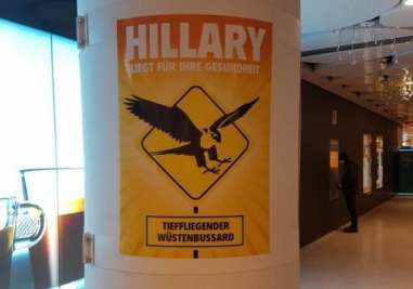 Hillary the hawk at Stachus